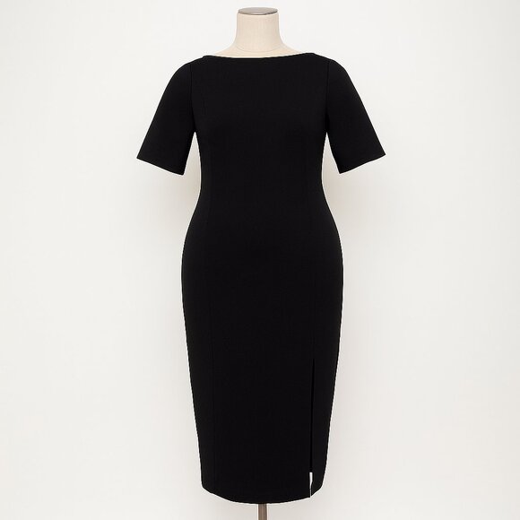 torrid Midi Studio Deep Black Cupro Bodycon Dress 3X - Picture 6 of 11